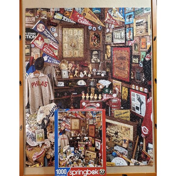 Springbok Baseball "Collectors Closet" 1000 Piece Puzzle‎ 24inx30in Pre-Owned - Picture 4 of 7